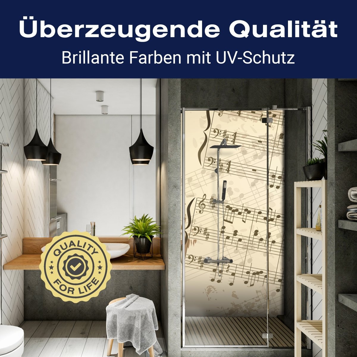 Duschwand Notenblatt Hobby M0180 entdecken - Bild 2 Duschwand Notenblatt Hobby M0180 entdecken - Bild 2