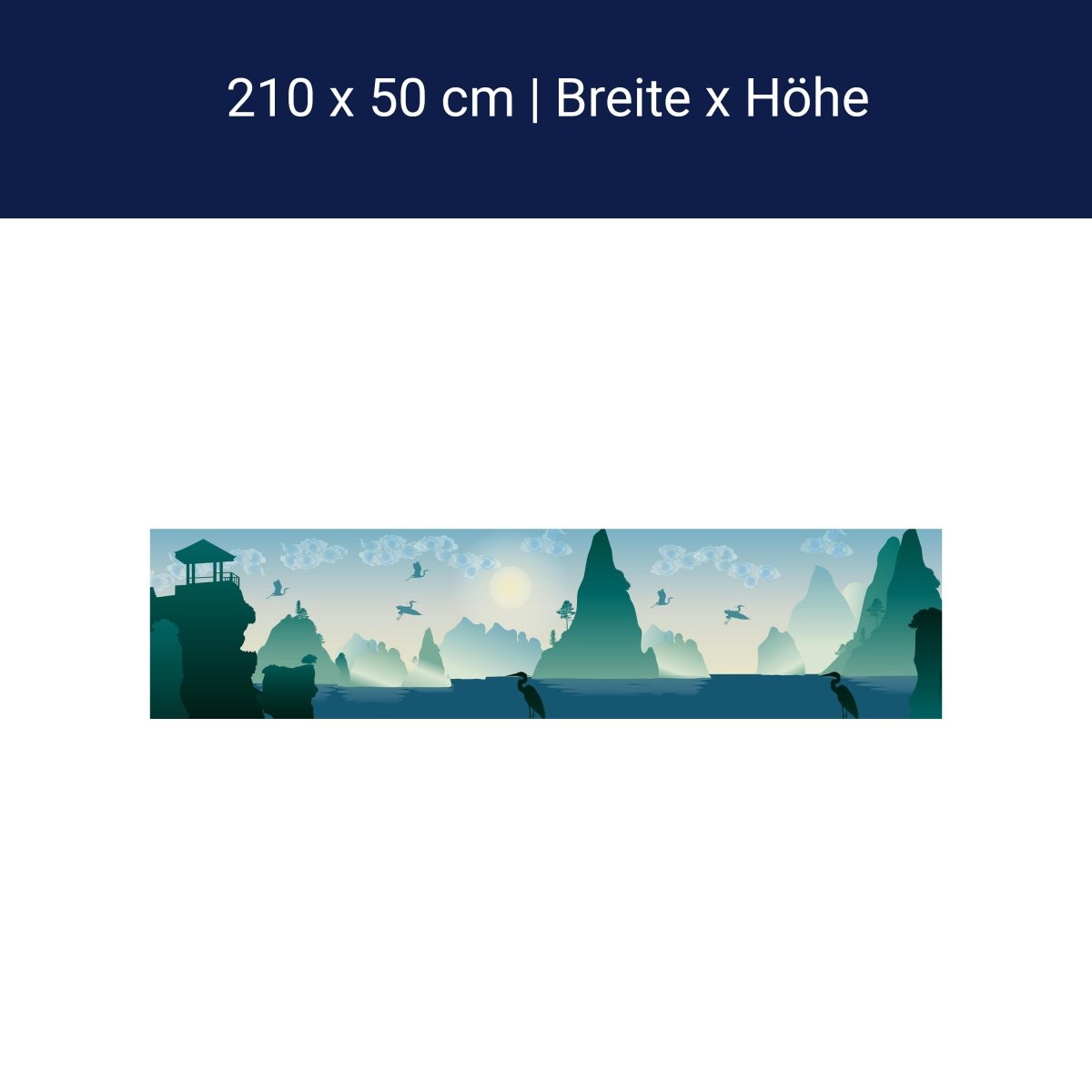 Küchenrückwand chinesische Landschaft Natur M0181 Küchenrückwand chinesische Landschaft Natur M0181