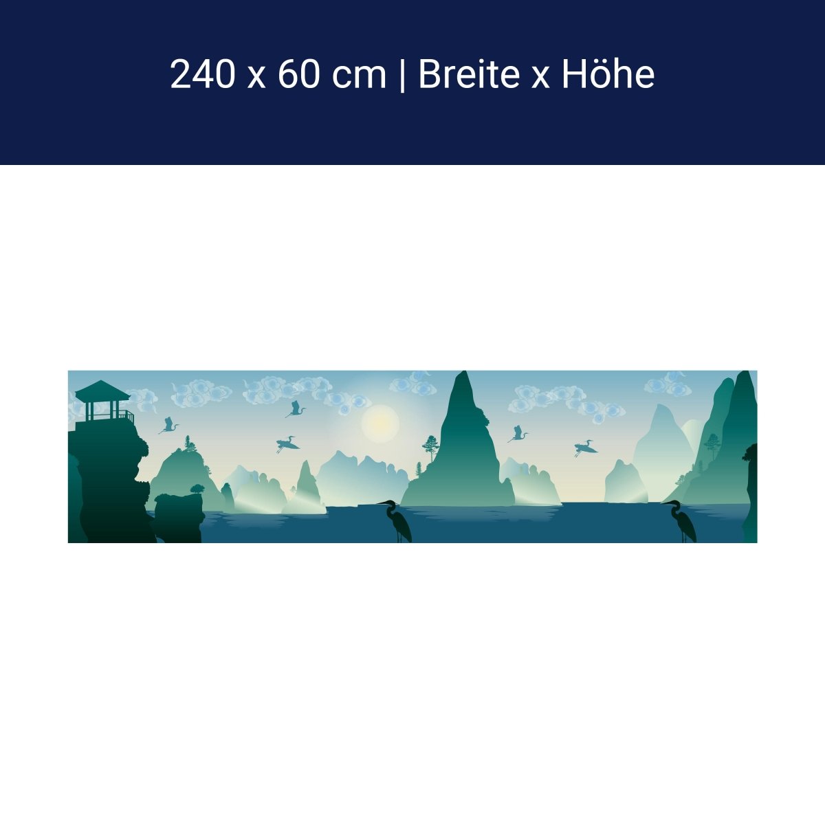 Küchenrückwand chinesische Landschaft Natur M0181 Küchenrückwand chinesische Landschaft Natur M0181