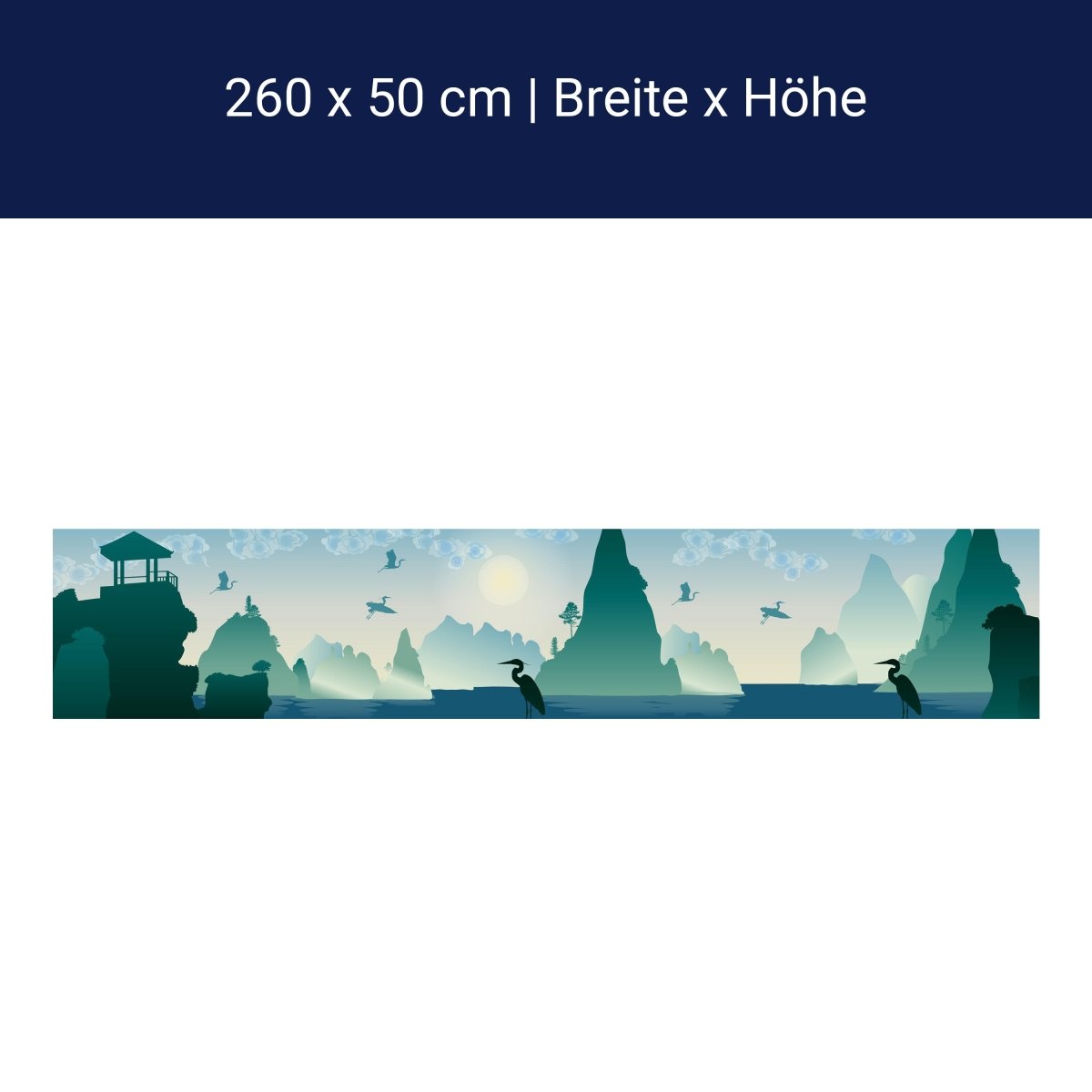 Küchenrückwand chinesische Landschaft Natur M0181 Küchenrückwand chinesische Landschaft Natur M0181