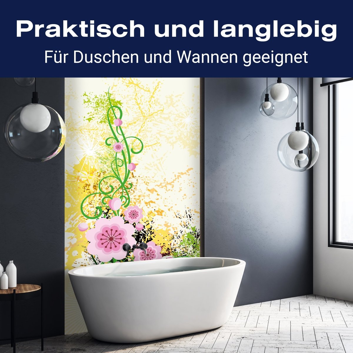 Duschwand Luca Floral M0189 entdecken - Bild 3 Duschwand Luca Floral M0189 entdecken - Bild 3