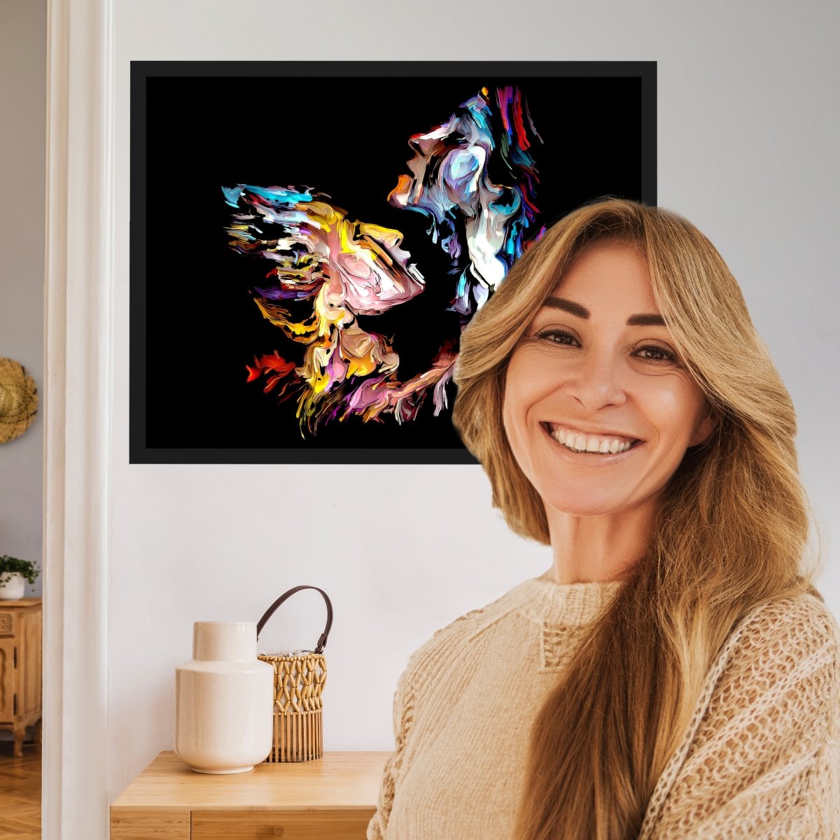 wandmotiv24 Poster, Poster - Frau, Gemälde, abstrakt - M0202 - Bild 2 wandmotiv24 Poster, Poster - Frau, Gemälde, abstrakt - M0202 - Bild 2