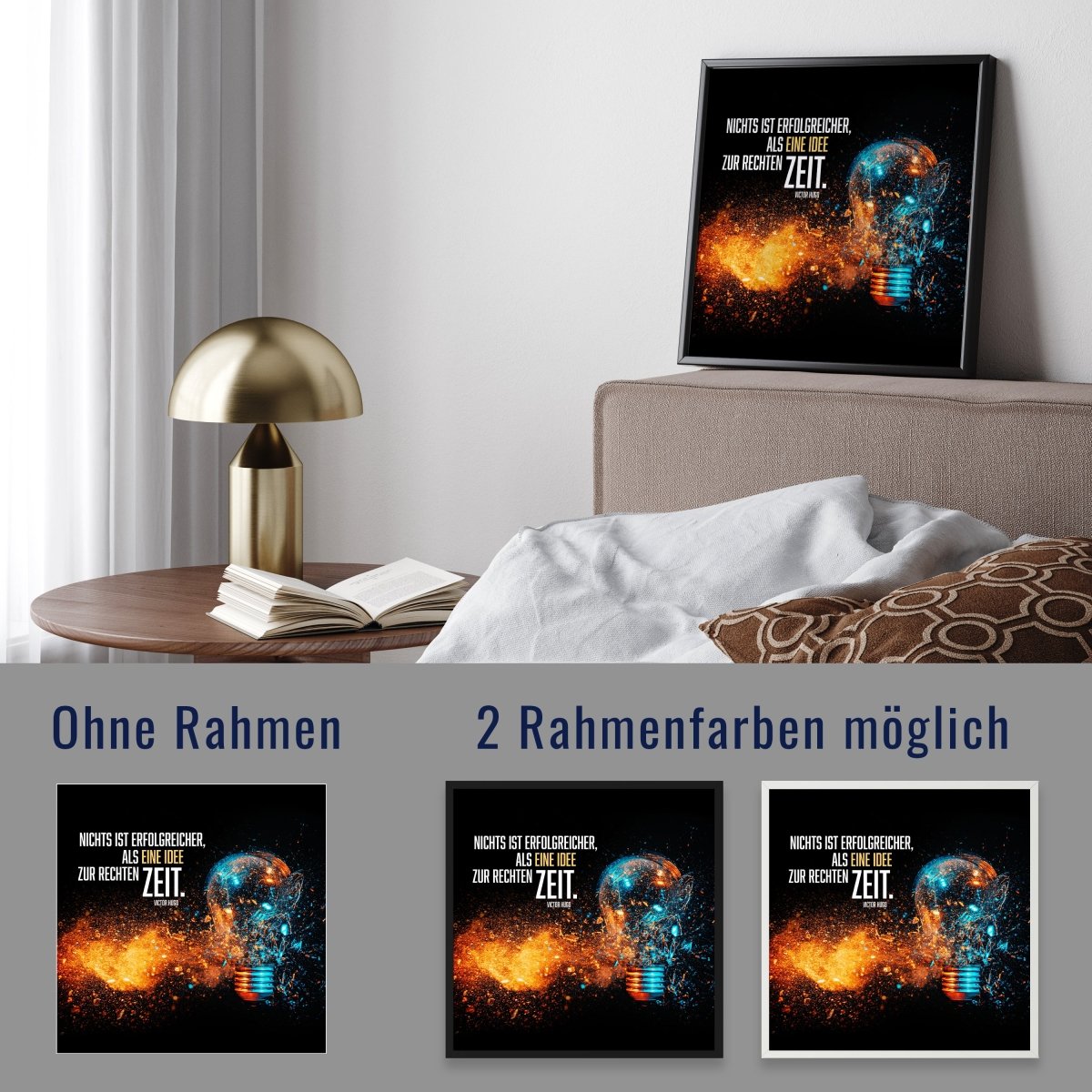 wandmotiv24 Poster, Poster - Glühbirne, Spruch, Motivation - M0210 - Bild 4 wandmotiv24 Poster, Poster - Glühbirne, Spruch, Motivation - M0210 - Bild 4