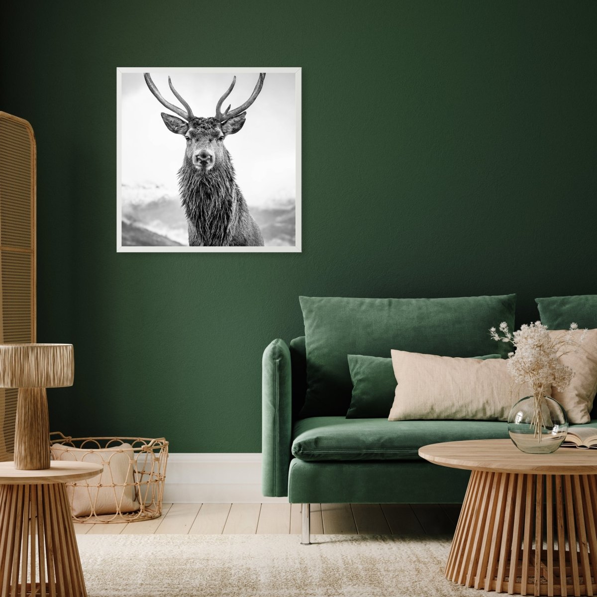 wandmotiv24 Poster, Poster - Tier, Hirsch, schwarz, weiß - M0215 - Bild 5 wandmotiv24 Poster, Poster - Tier, Hirsch, schwarz, weiß - M0215 - Bild 5