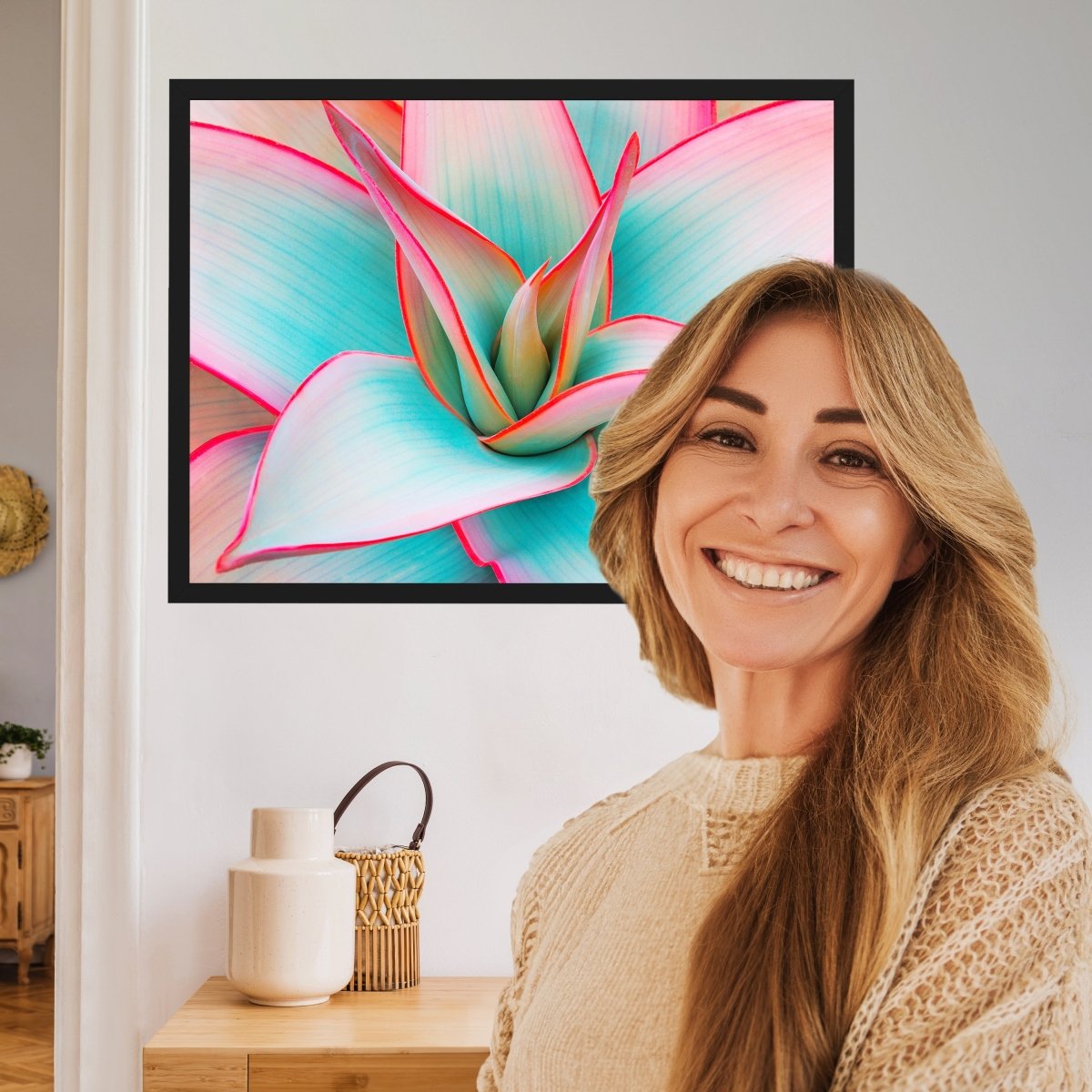 wandmotiv24 Poster, Poster - Pflanze, Kaktus, rosa - M0218 - Bild 2 wandmotiv24 Poster, Poster - Pflanze, Kaktus, rosa - M0218 - Bild 2