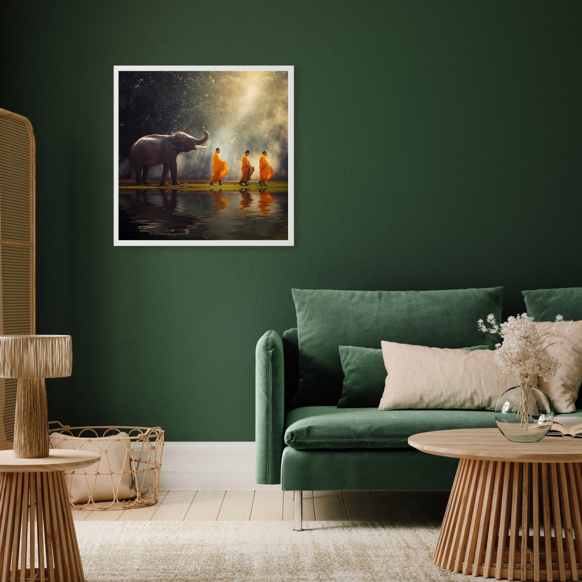 wandmotiv24 Poster, Poster - Elefant, Mönche, Wasser - M0224 - Bild 5 wandmotiv24 Poster, Poster - Elefant, Mönche, Wasser - M0224 - Bild 5