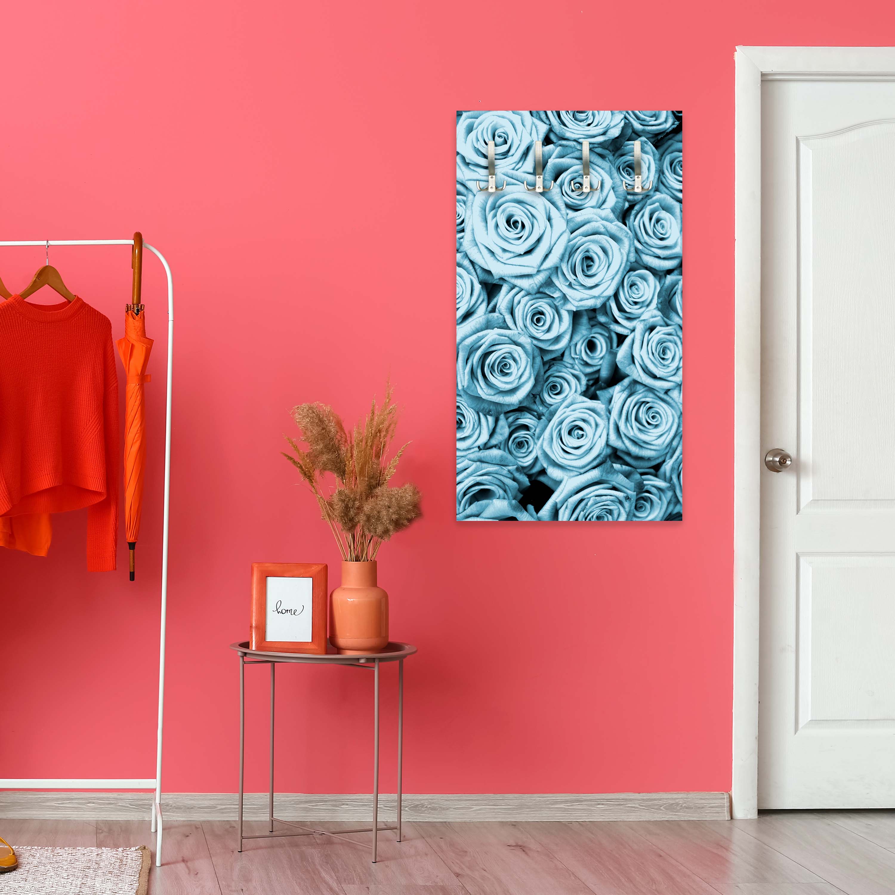 Garderobe Blaues Rosenfeld Blüte M0228 entdecken - Bild 3 Garderobe Blaues Rosenfeld Blüte M0228 entdecken - Bild 3