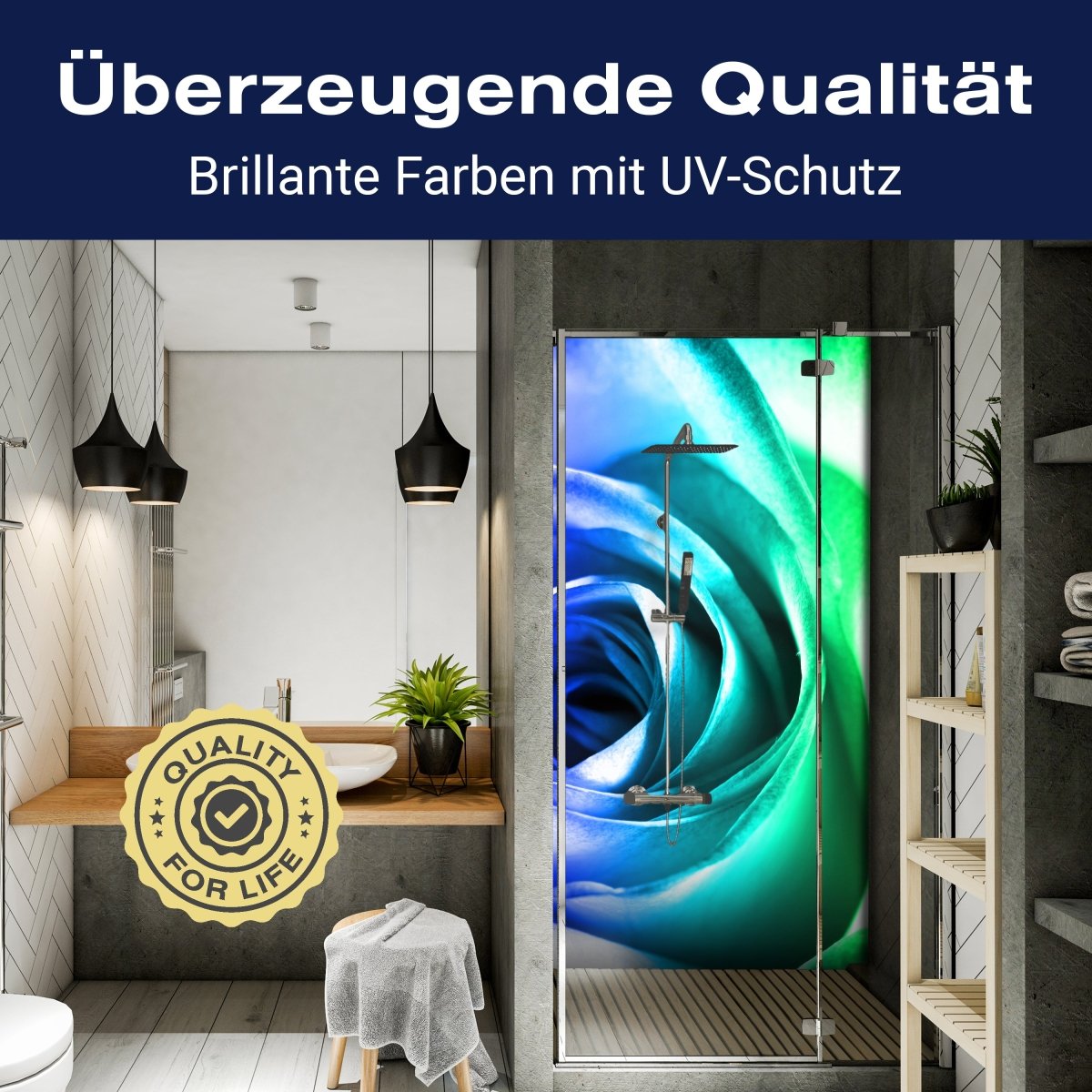 Duschwand Regenbogenrose Blüte M0230 entdecken - Bild 2 Duschwand Regenbogenrose Blüte M0230 entdecken - Bild 2