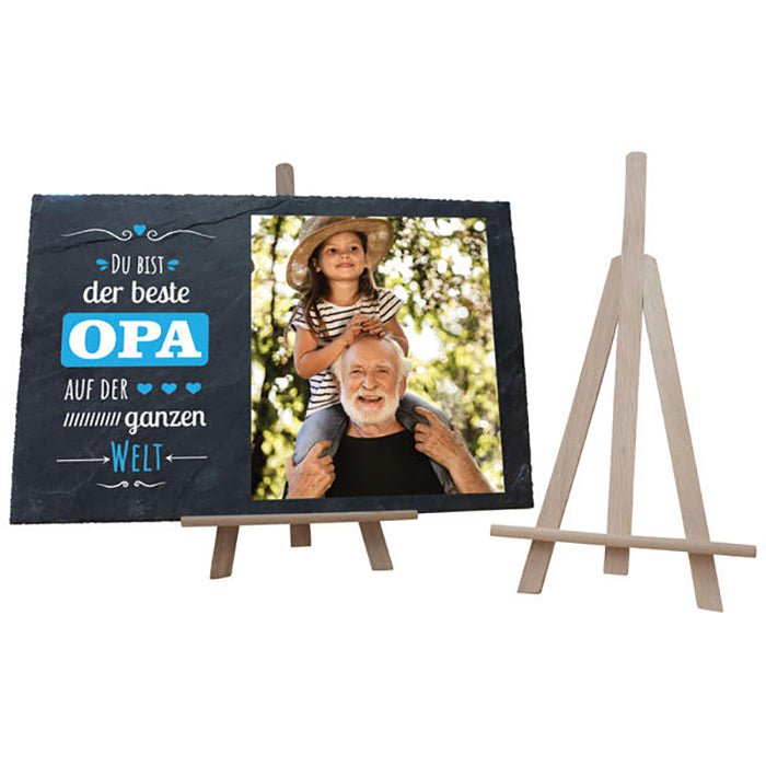 Schiefertafel Bester Opa M0230 - Bild 2 Schiefertafel Bester Opa M0230 - Bild 2