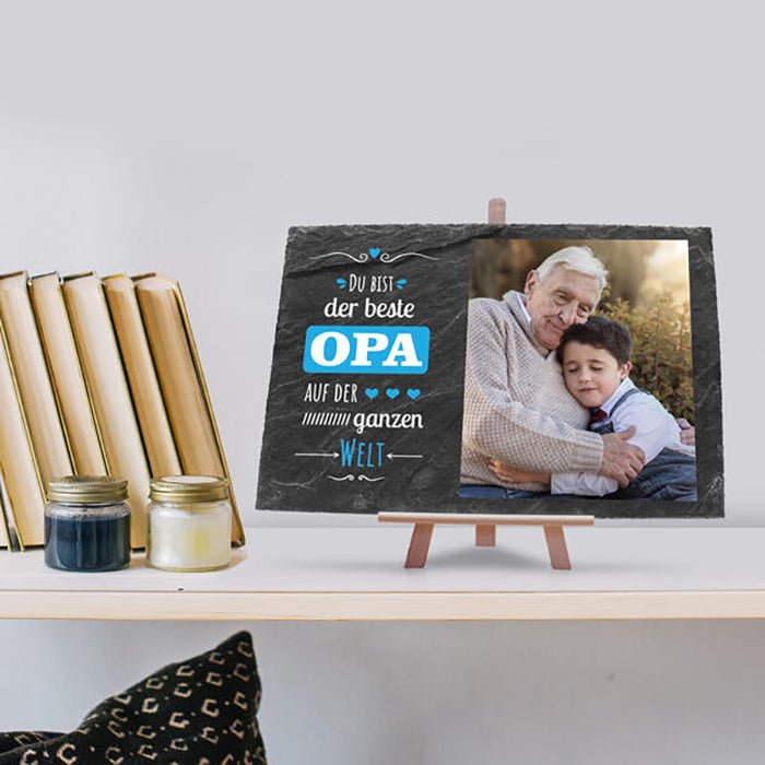 Schiefertafel Bester Opa M0230 - Bild 4 Schiefertafel Bester Opa M0230 - Bild 4