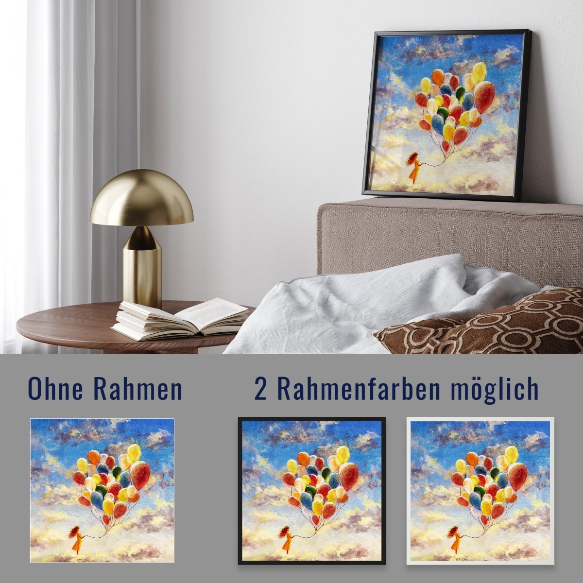 wandmotiv24 Poster, Poster - Gemälde, Malerei, Luftballons - M0236 - Bild 4 wandmotiv24 Poster, Poster - Gemälde, Malerei, Luftballons - M0236 - Bild 4