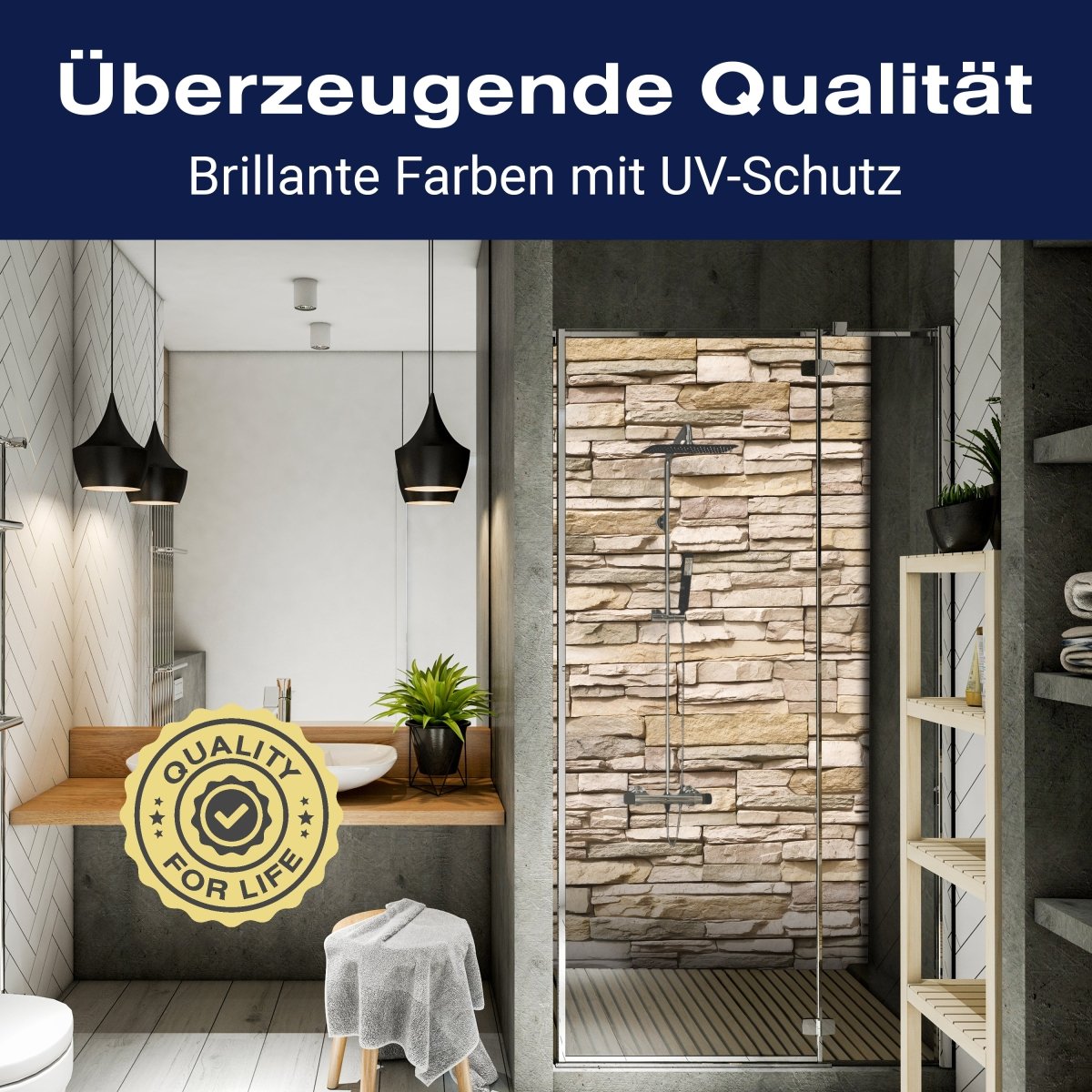 Duschwand Asia Stone Natur M0239 entdecken - Bild 2 Duschwand Asia Stone Natur M0239 entdecken - Bild 2