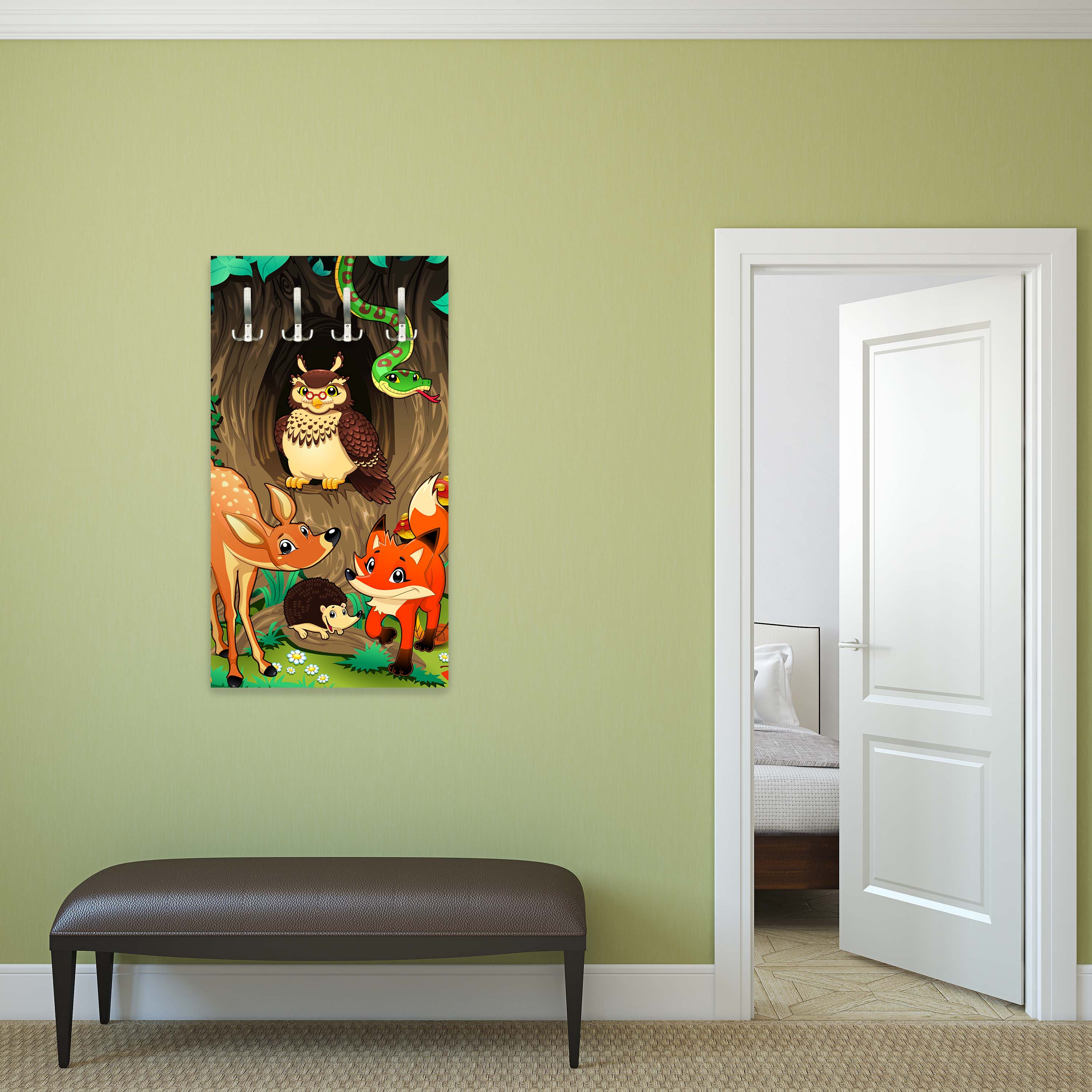 Garderobe Freundliche Waldtiere Kinder M0242 entdecken - Bild 2 Garderobe Freundliche Waldtiere Kinder M0242 entdecken - Bild 2