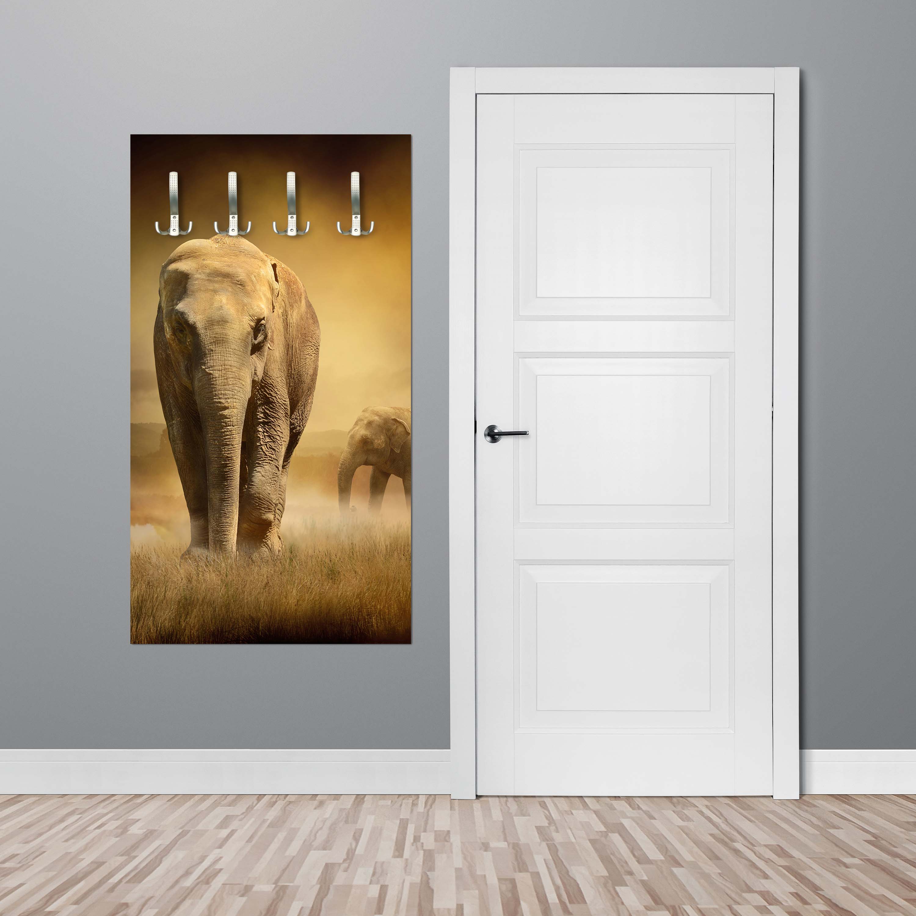 Garderobe Steppenelefant Afrika M0246 entdecken - Bild 2 Garderobe Steppenelefant Afrika M0246 entdecken - Bild 2