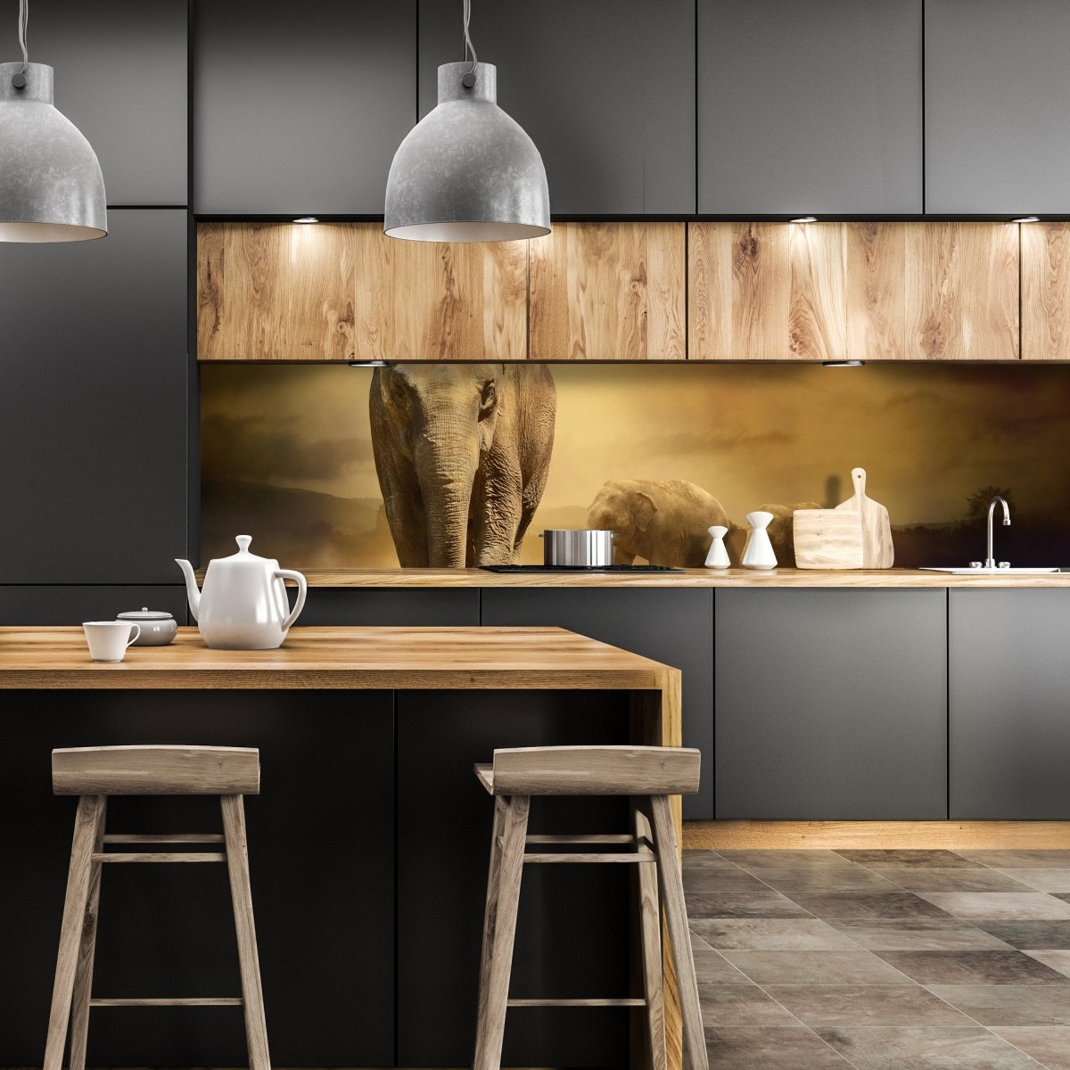 Küchenrückwand Steppenelefant Afrika M0246 entdecken - Bild 1 Küchenrückwand Steppenelefant Afrika M0246 entdecken - Bild 1