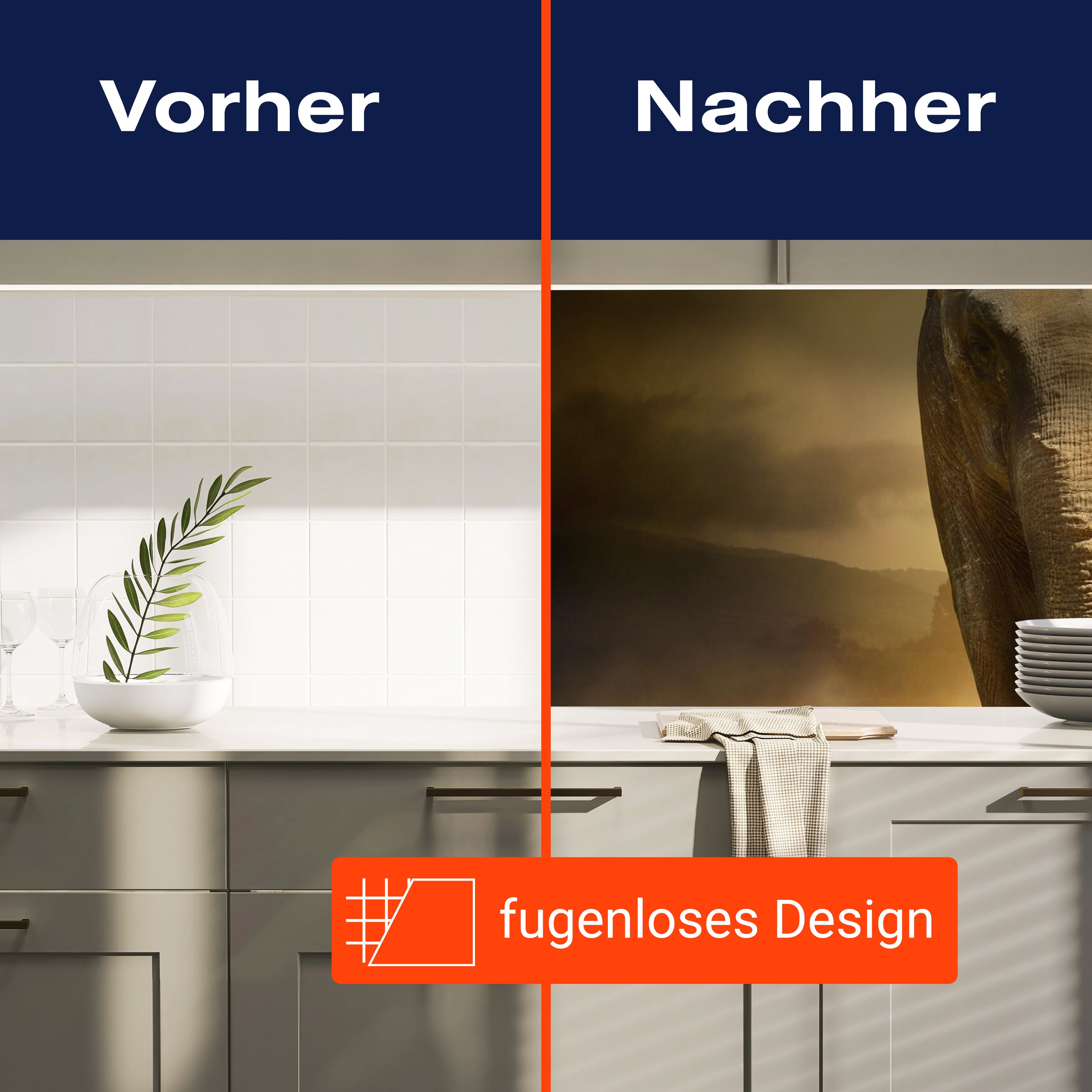 Küchenrückwand Steppenelefant Afrika M0246 entdecken - Bild 9 Küchenrückwand Steppenelefant Afrika M0246 entdecken - Bild 9