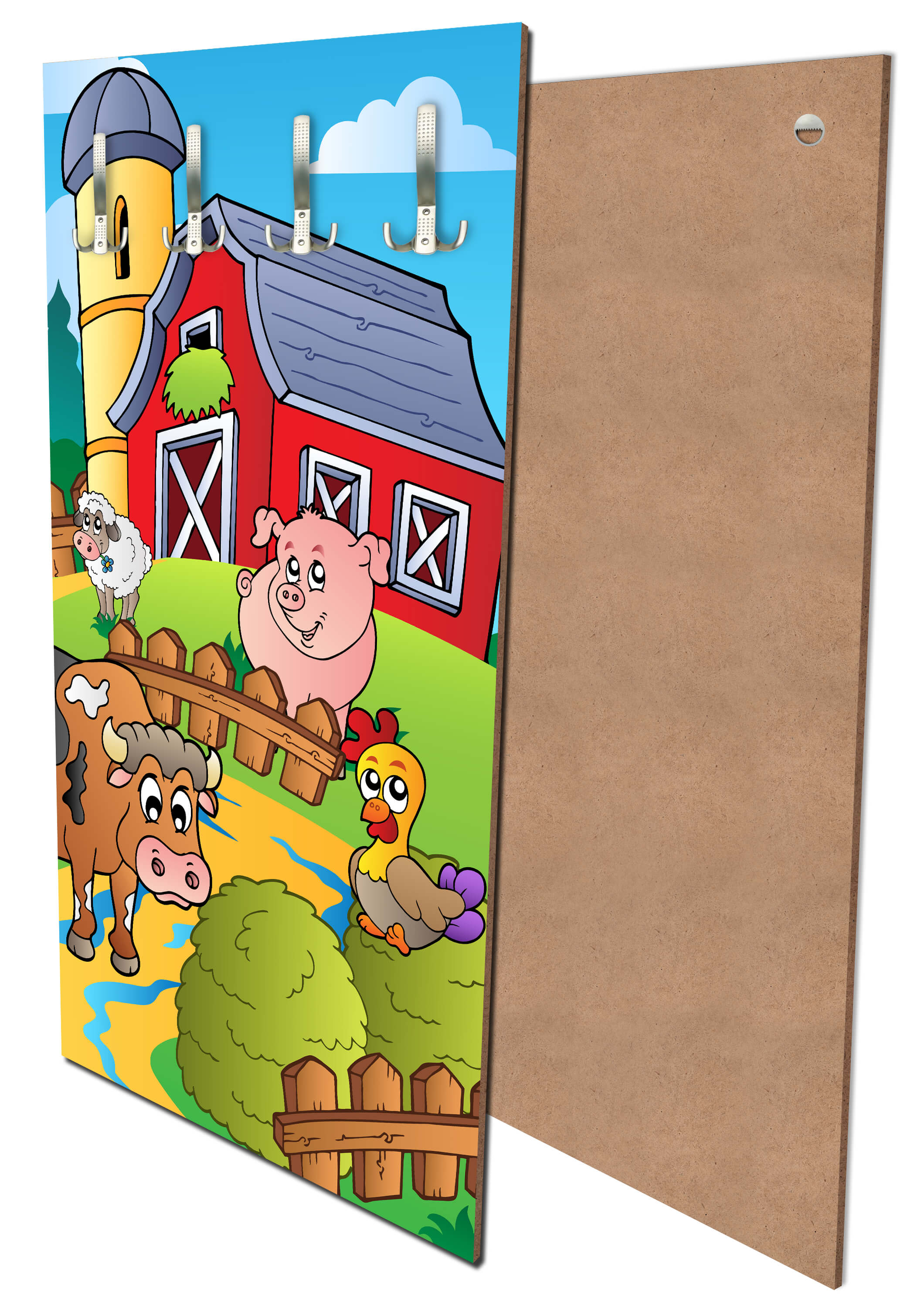 Garderobe Farmtiere Kinder M0257 entdecken - Bild 1 Garderobe Farmtiere Kinder M0257 entdecken - Bild 1