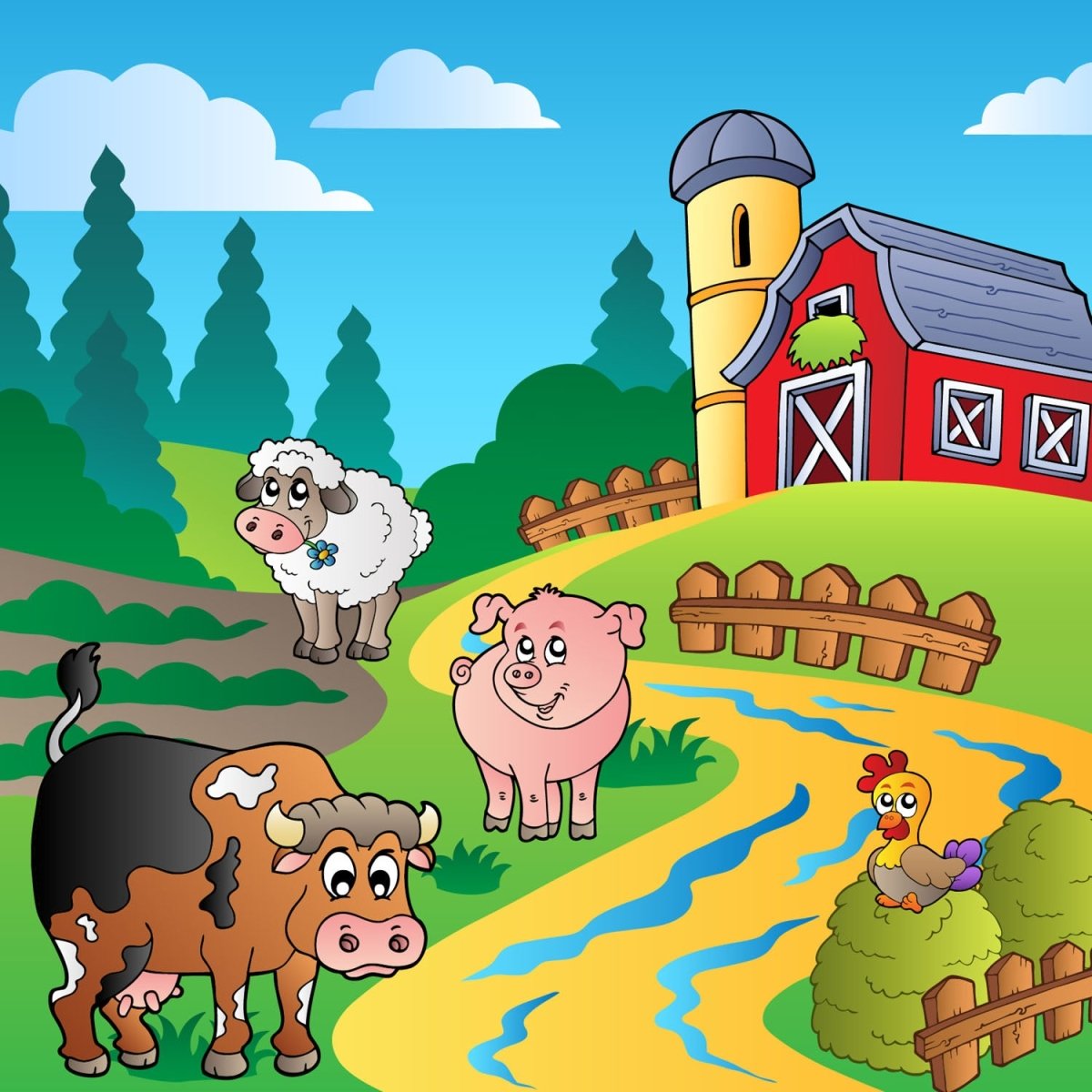 Beistelltisch Farmtiere Kinder M0257 entdecken - Bild 2 Beistelltisch Farmtiere Kinder M0257 entdecken - Bild 2