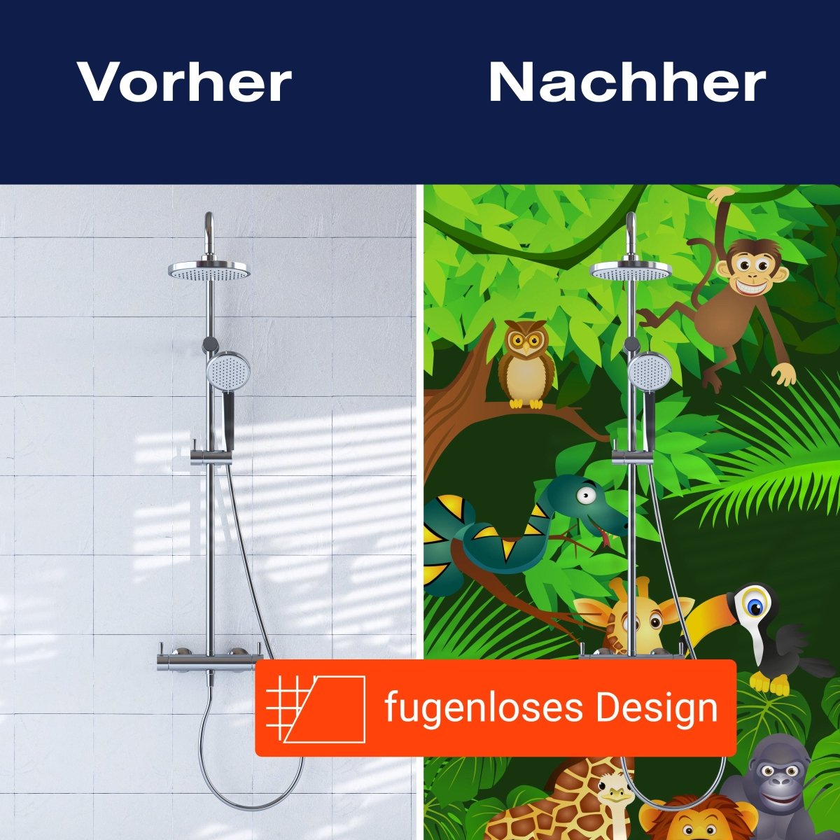 Duschwand Urwaldparty Kinder M0260 entdecken - Bild 9 Duschwand Urwaldparty Kinder M0260 entdecken - Bild 9