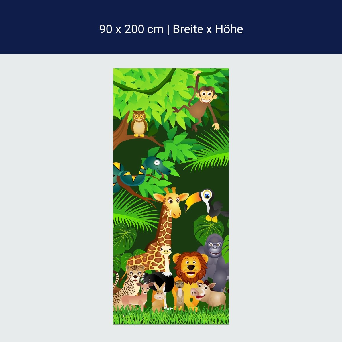 Duschwand Urwaldparty Kinder M0260 Duschwand Urwaldparty Kinder M0260