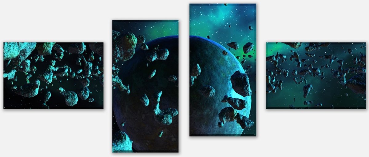 Leinwandbild Mehrteiler Asteroidenfeld Space M0263 Leinwandbild Mehrteiler Asteroidenfeld Space M0263