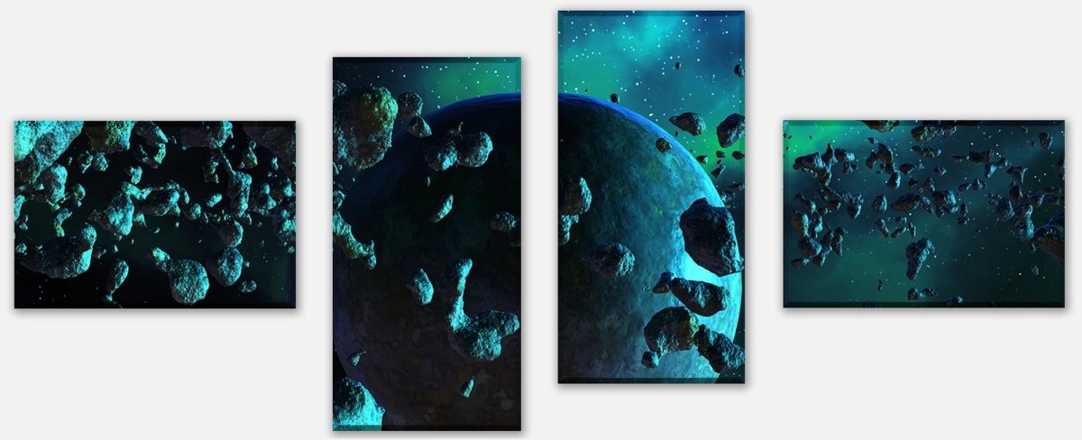 Leinwandbild Mehrteiler Asteroidenfeld Space M0263 Leinwandbild Mehrteiler Asteroidenfeld Space M0263