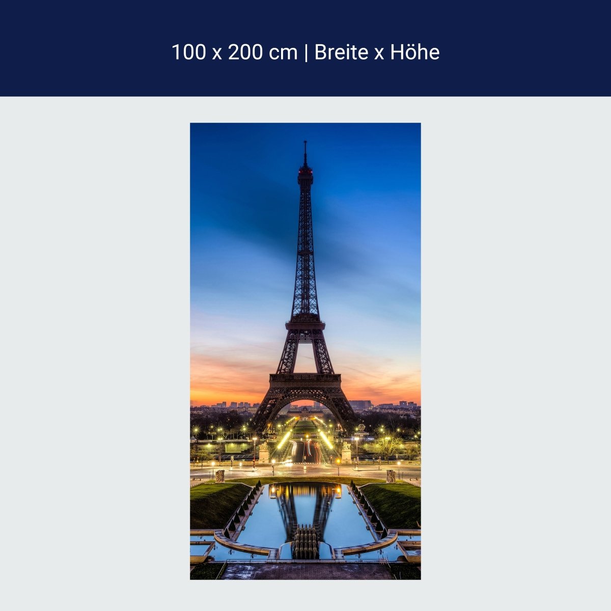 Duschwand Eiffelturm bei Nacht Frankreich M0266 Duschwand Eiffelturm bei Nacht Frankreich M0266