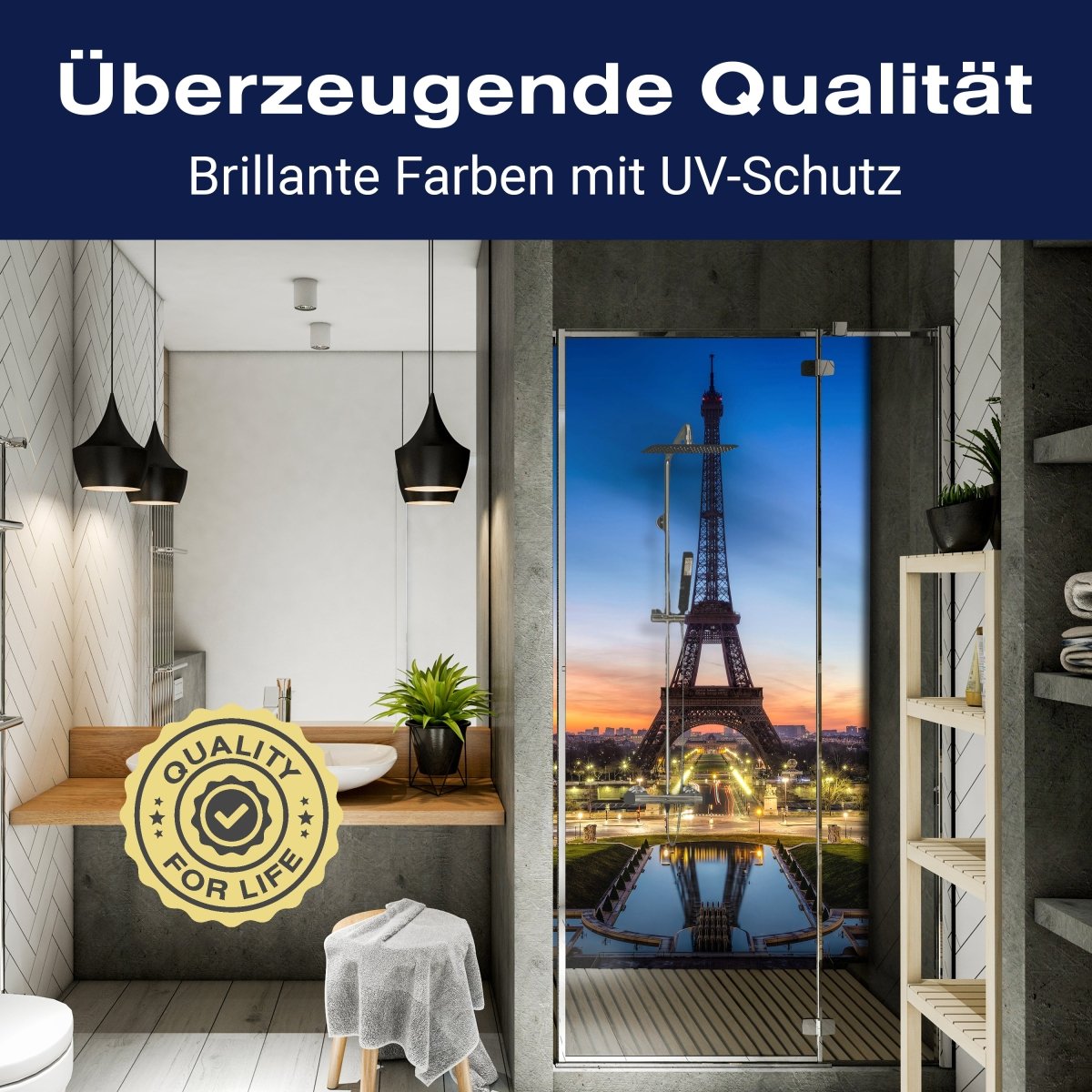Duschwand Eiffelturm bei Nacht Frankreich M0266 entdecken - Bild 2 Duschwand Eiffelturm bei Nacht Frankreich M0266 entdecken - Bild 2