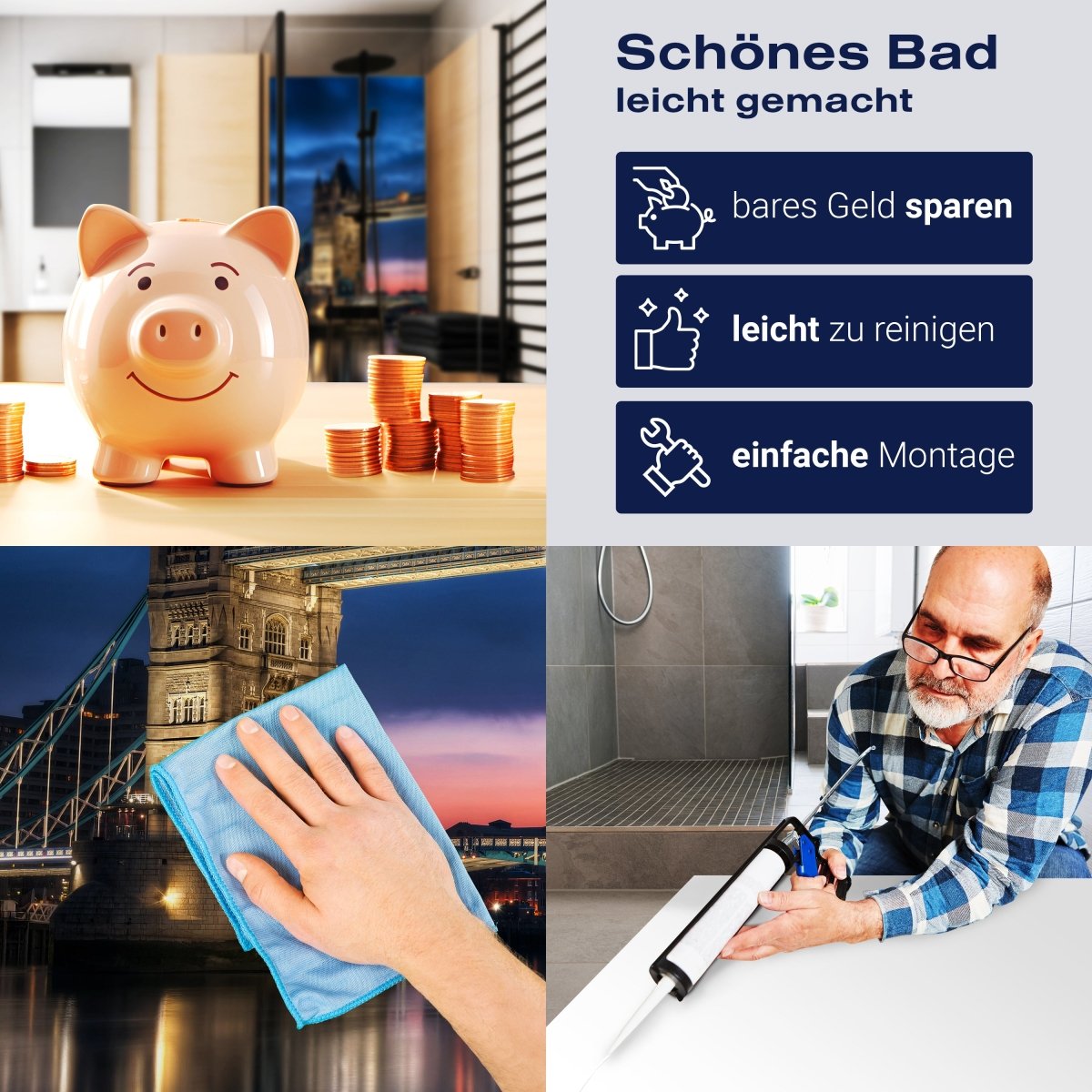 Duschwand Towerbridge London M0267 entdecken - Bild 7 Duschwand Towerbridge London M0267 entdecken - Bild 7