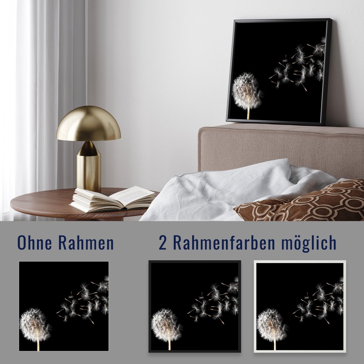 wandmotiv24 Poster, Poster - Pusteblume, Natur, schwarz - M0271 - Bild 4 wandmotiv24 Poster, Poster - Pusteblume, Natur, schwarz - M0271 - Bild 4