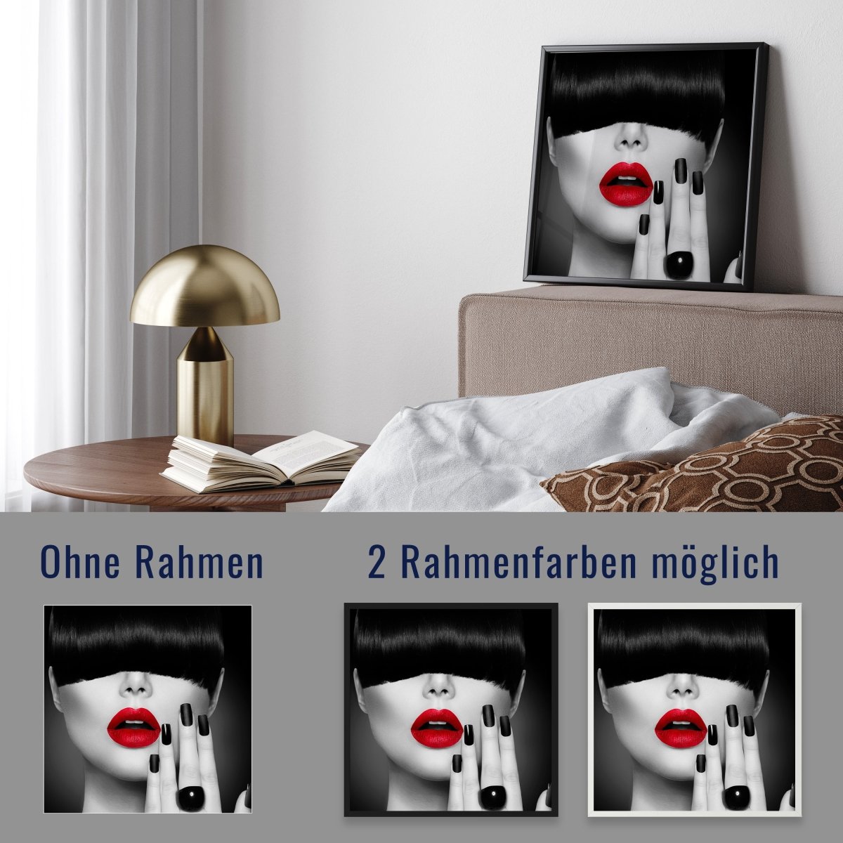 wandmotiv24 Poster, Poster - Frau, Lippenstift, rot - M0273 - Bild 4 wandmotiv24 Poster, Poster - Frau, Lippenstift, rot - M0273 - Bild 4