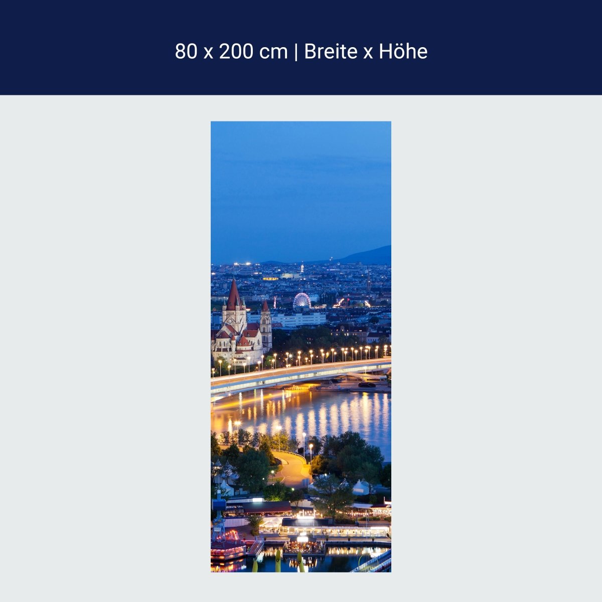 Duschwand Wien bei Nacht M0276 Duschwand Wien bei Nacht M0276