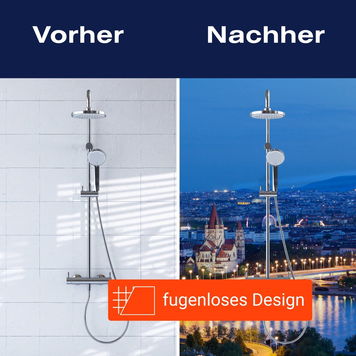 Duschwand Wien bei Nacht M0276 entdecken - Bild 9 Duschwand Wien bei Nacht M0276 entdecken - Bild 9