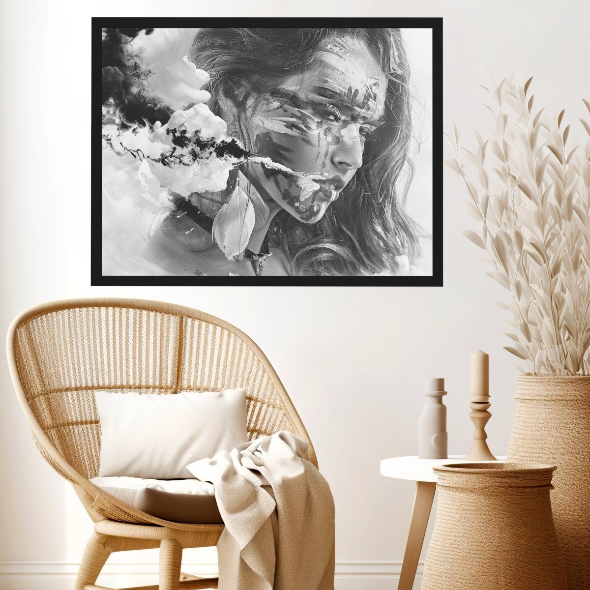 wandmotiv24 Poster, Poster - Frau, Rauch, Indianer - M0277 - Bild 3 wandmotiv24 Poster, Poster - Frau, Rauch, Indianer - M0277 - Bild 3