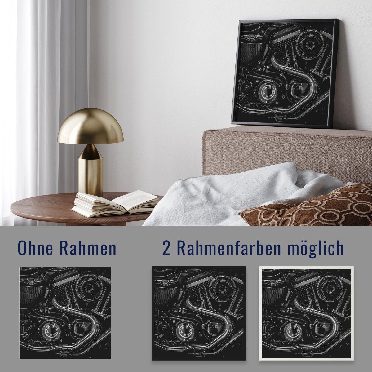 wandmotiv24 Poster, Poster - Motorrad, Motor, schwarz - M0278 - Bild 4 wandmotiv24 Poster, Poster - Motorrad, Motor, schwarz - M0278 - Bild 4