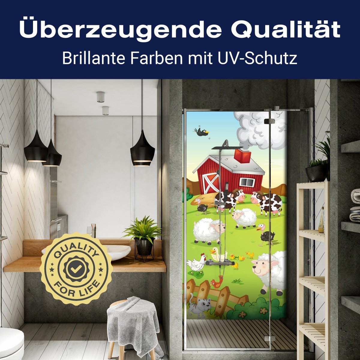 Duschwand Auf dem Land M0280 entdecken - Bild 2 Duschwand Auf dem Land M0280 entdecken - Bild 2