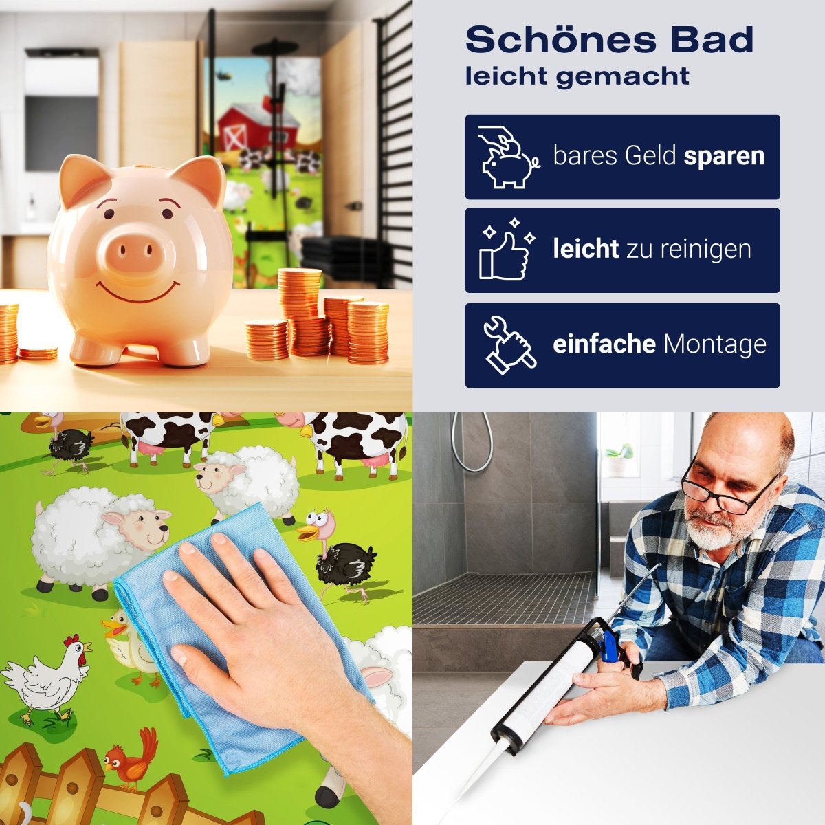 Duschwand Auf dem Land M0280 entdecken - Bild 7 Duschwand Auf dem Land M0280 entdecken - Bild 7