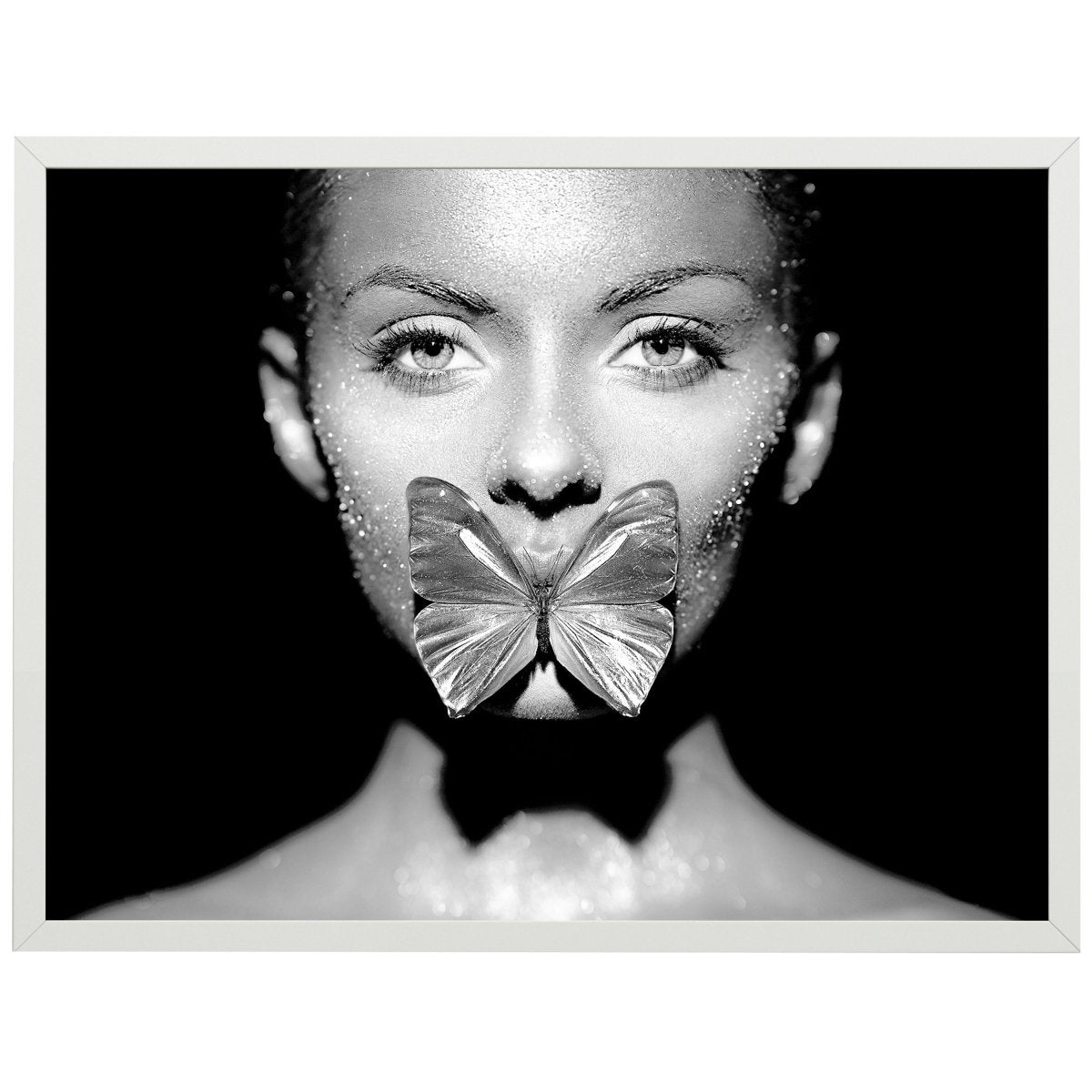 wandmotiv24 Poster, Poster - Frau, Lippen, Schmetterling - M0284 - Bild 1 wandmotiv24 Poster, Poster - Frau, Lippen, Schmetterling - M0284 - Bild 1