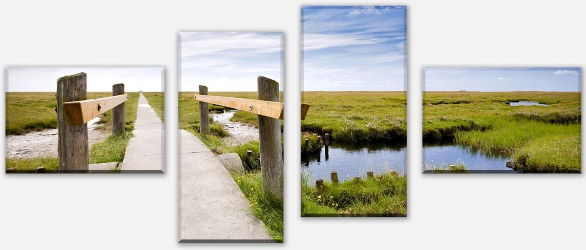 Leinwandbild Mehrteiler Salzwiesen Nordsee M0285 Leinwandbild Mehrteiler Salzwiesen Nordsee M0285