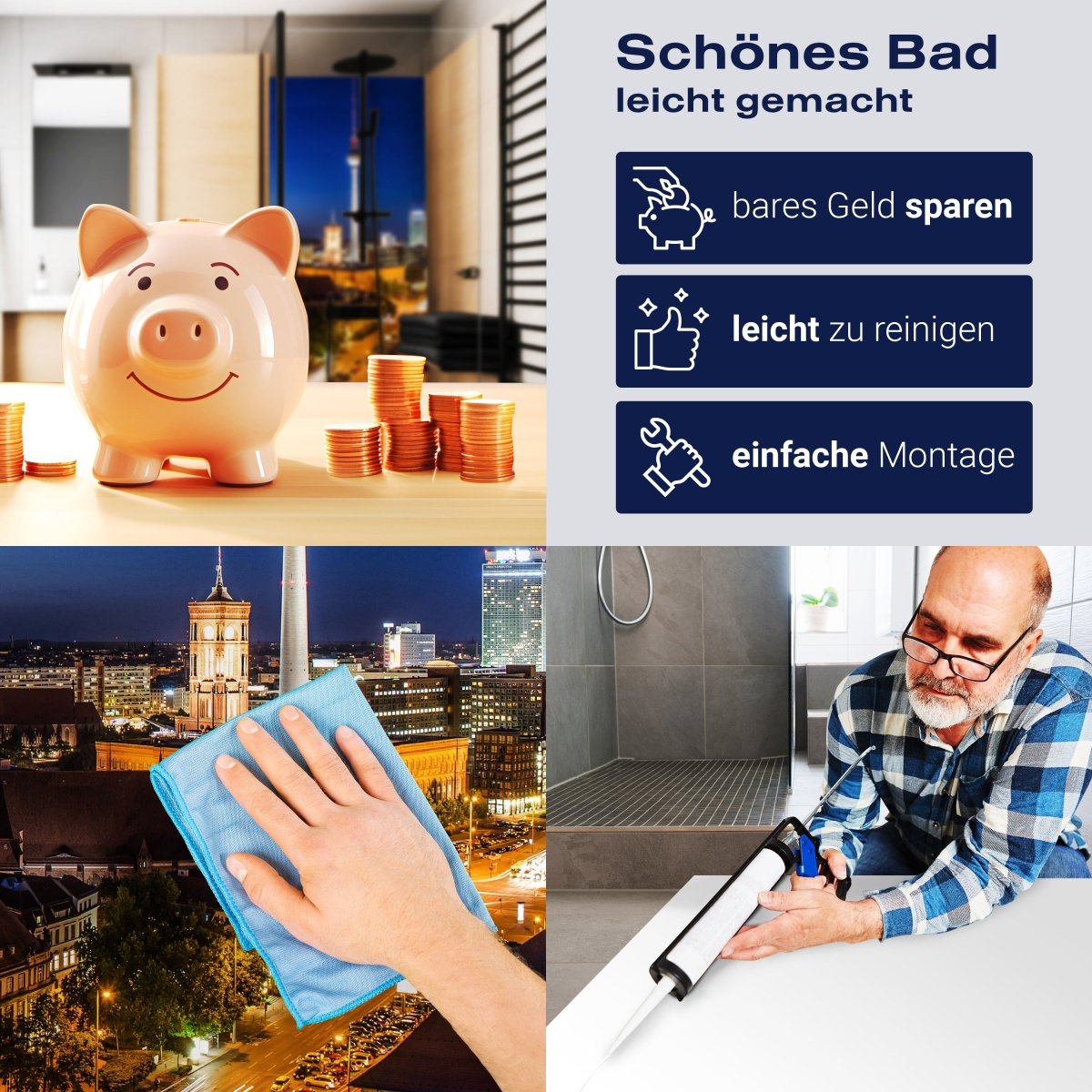 Duschwand Berlin bei Nacht M0290 entdecken - Bild 7 Duschwand Berlin bei Nacht M0290 entdecken - Bild 7