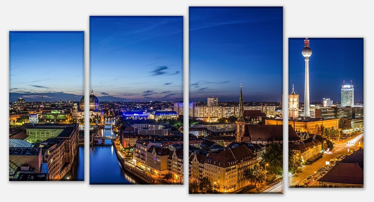 Leinwandbild Mehrteiler Berlin bei Nacht M0290 Leinwandbild Mehrteiler Berlin bei Nacht M0290
