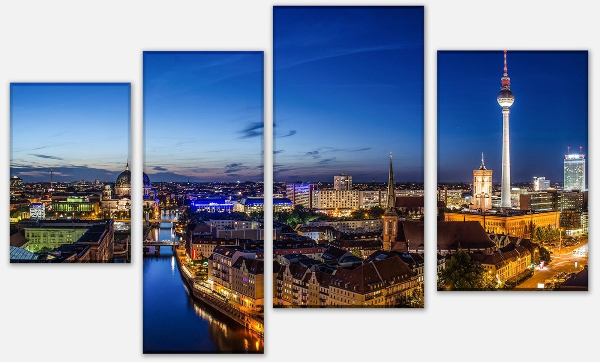 Leinwandbild Mehrteiler Berlin bei Nacht M0290 Leinwandbild Mehrteiler Berlin bei Nacht M0290