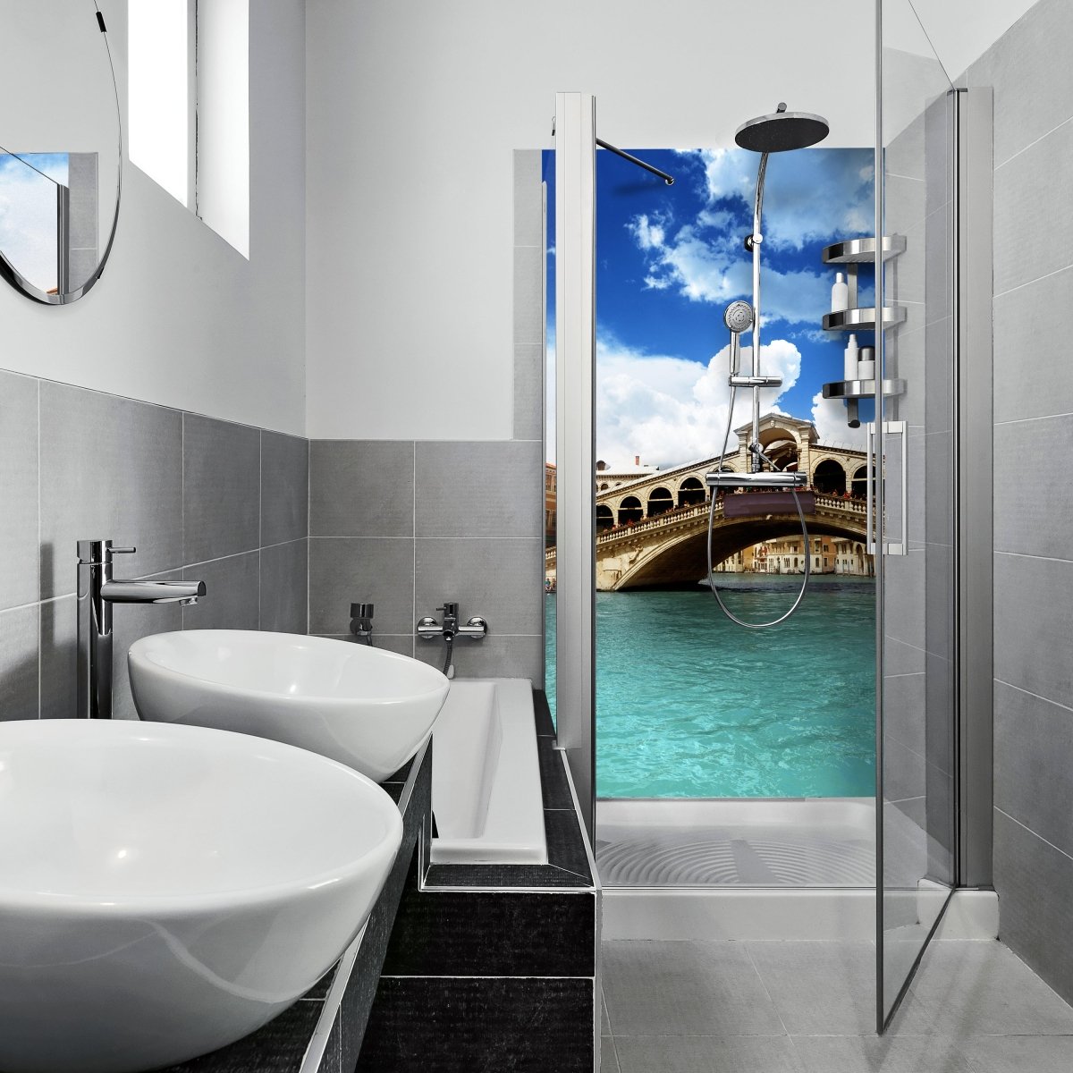 Duschwand Rialtobrücke Venedig M0298 entdecken - Bild 1 Duschwand Rialtobrücke Venedig M0298 entdecken - Bild 1