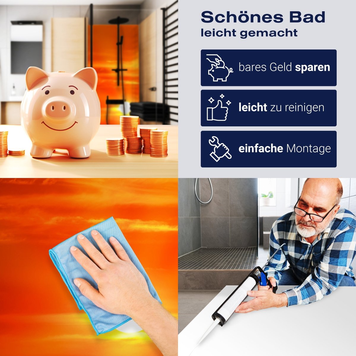 Duschwand Abendrot Meer M0301 entdecken - Bild 7 Duschwand Abendrot Meer M0301 entdecken - Bild 7