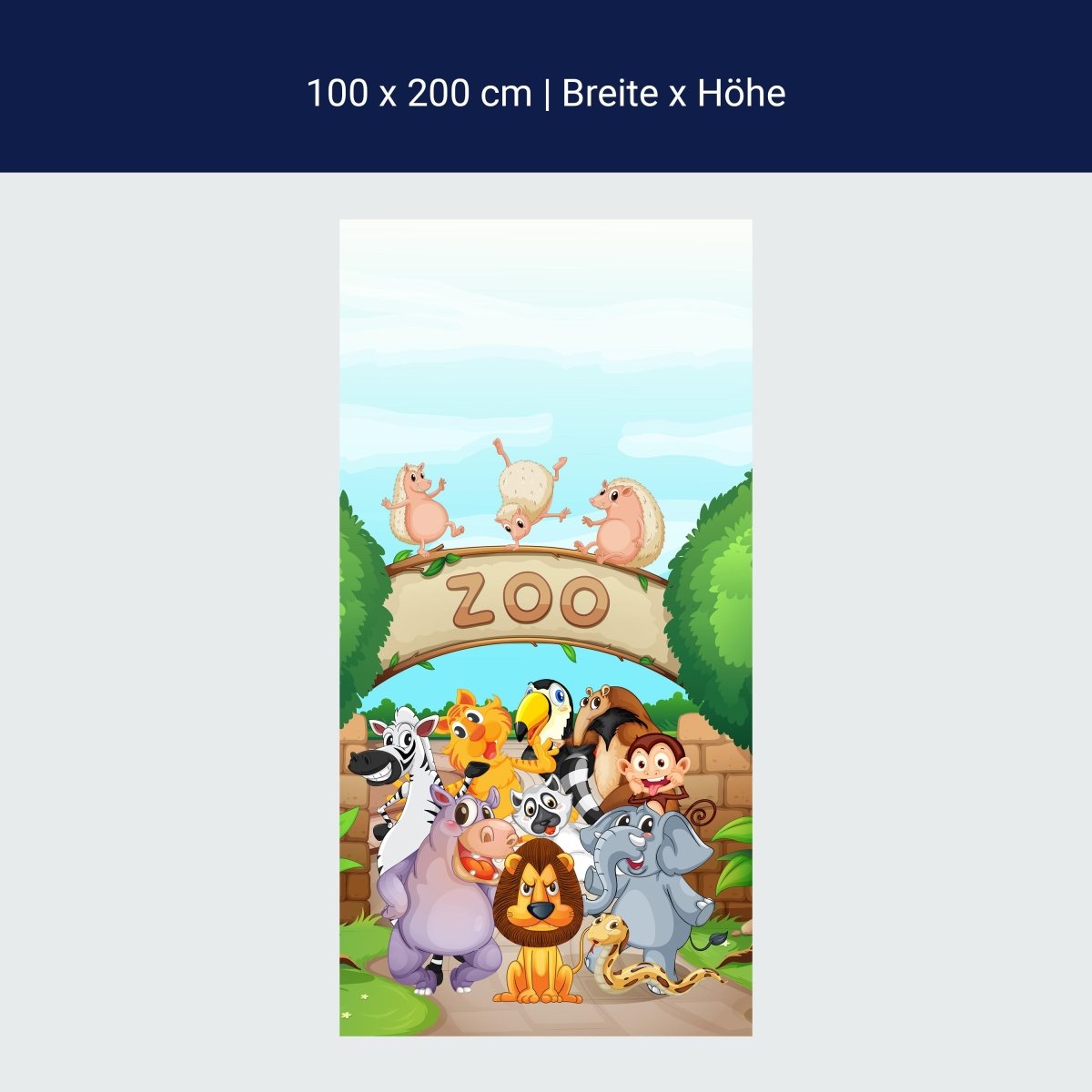 Duschwand Zootiere Kinder M0302 Duschwand Zootiere Kinder M0302