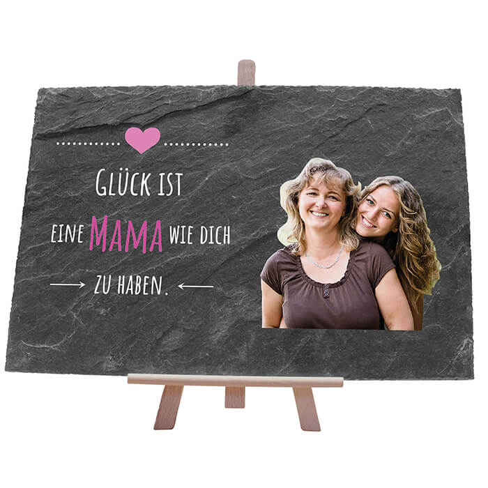 Schiefertafel mit Staffelei Mama Glück M0304 - Bild 1 Schiefertafel mit Staffelei Mama Glück M0304 - Bild 1
