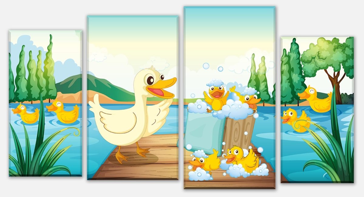 Leinwandbild Mehrteiler Waschtag Kinder M0304 Leinwandbild Mehrteiler Waschtag Kinder M0304