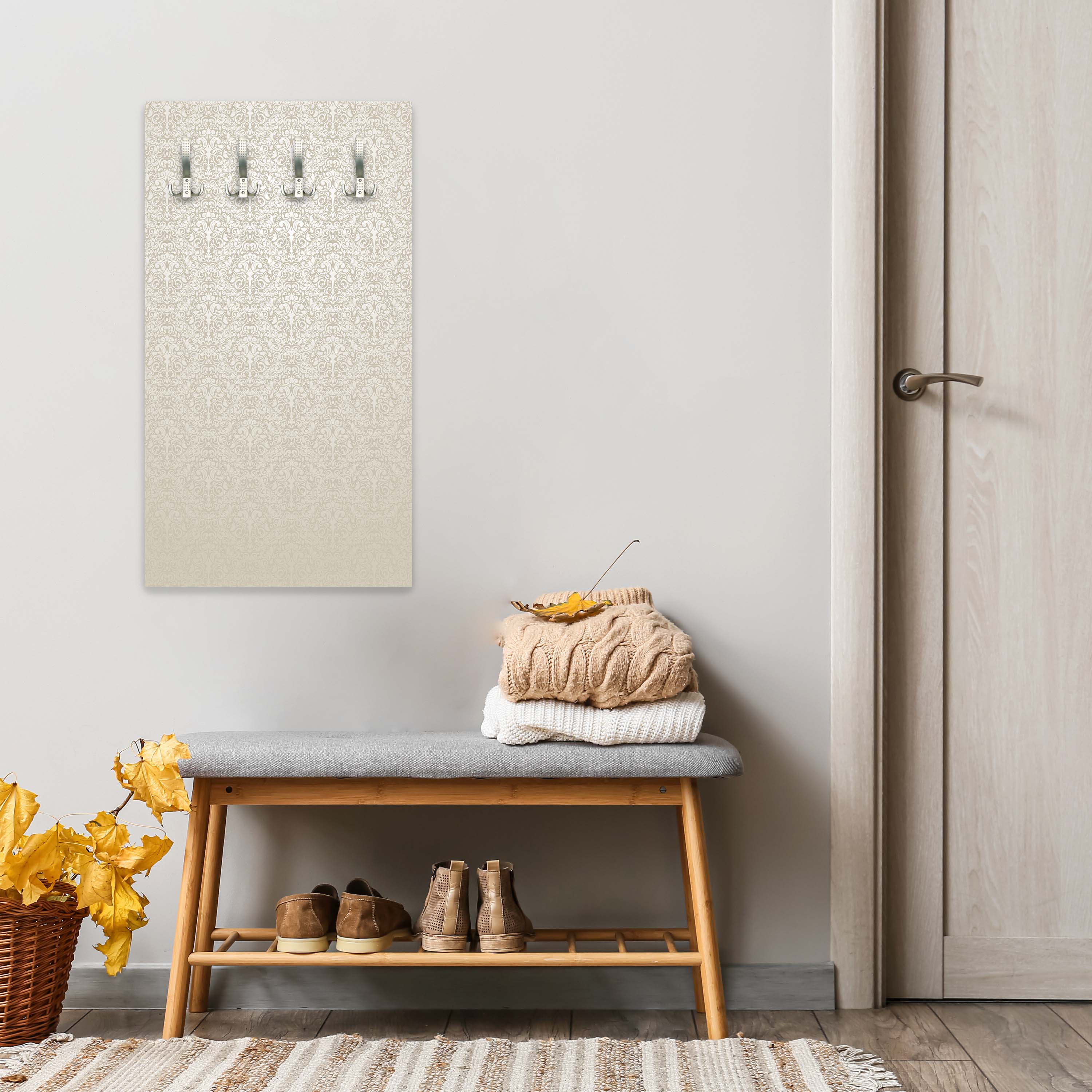 Garderobe Barockmuster Beige M0306 entdecken - Bild 6 Garderobe Barockmuster Beige M0306 entdecken - Bild 6