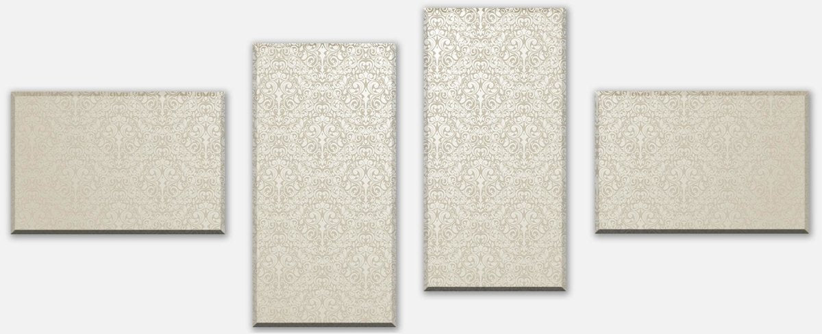 Leinwandbild Mehrteiler Barockmuster Beige M0306 Leinwandbild Mehrteiler Barockmuster Beige M0306