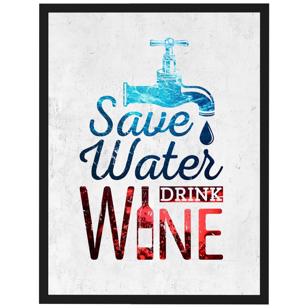 wandmotiv24 Poster, Poster - Spruch, Wein, Wasser - M0307 - Bild 1 wandmotiv24 Poster, Poster - Spruch, Wein, Wasser - M0307 - Bild 1